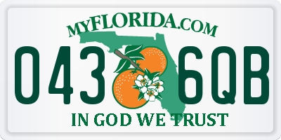 FL license plate 0436QB