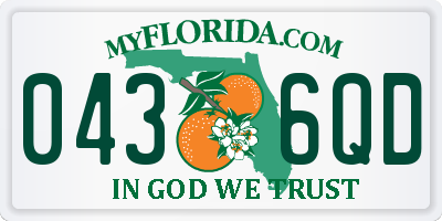 FL license plate 0436QD