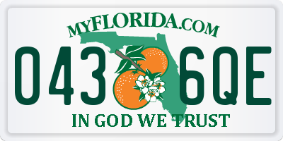 FL license plate 0436QE