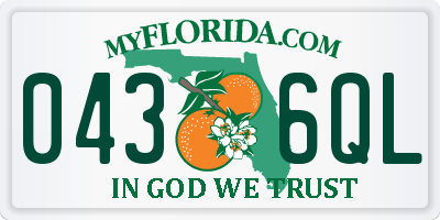 FL license plate 0436QL