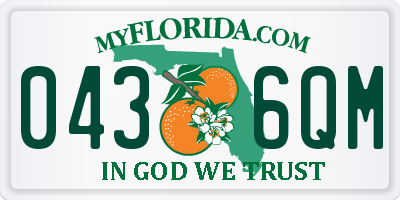 FL license plate 0436QM