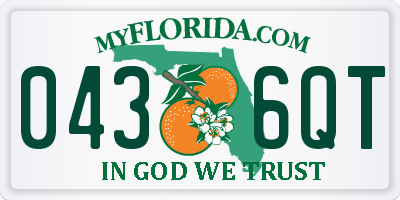 FL license plate 0436QT