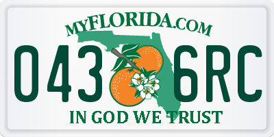 FL license plate 0436RC