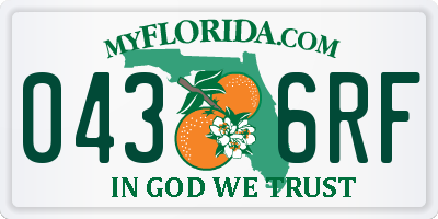 FL license plate 0436RF