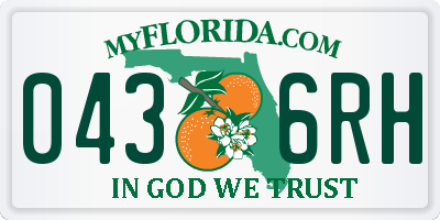 FL license plate 0436RH