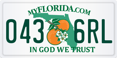 FL license plate 0436RL