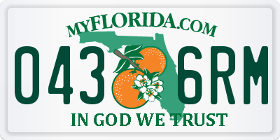 FL license plate 0436RM