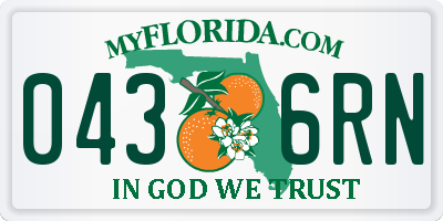 FL license plate 0436RN