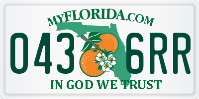 FL license plate 0436RR