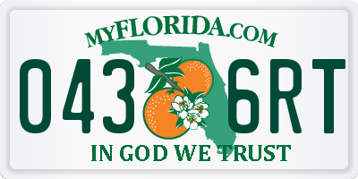 FL license plate 0436RT