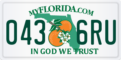 FL license plate 0436RU