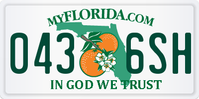 FL license plate 0436SH