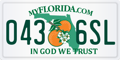 FL license plate 0436SL