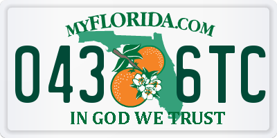 FL license plate 0436TC