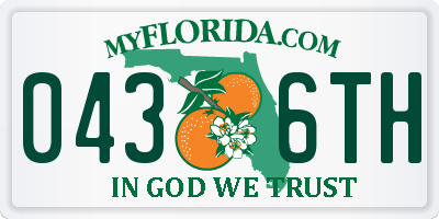 FL license plate 0436TH