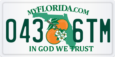 FL license plate 0436TM