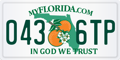 FL license plate 0436TP