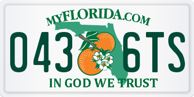 FL license plate 0436TS