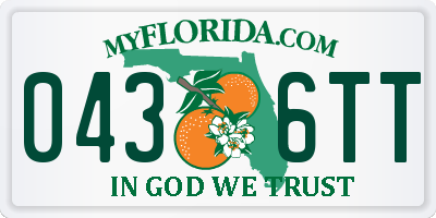 FL license plate 0436TT