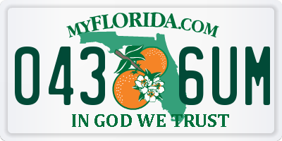 FL license plate 0436UM