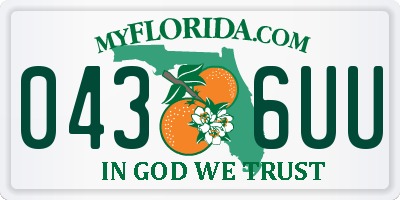 FL license plate 0436UU