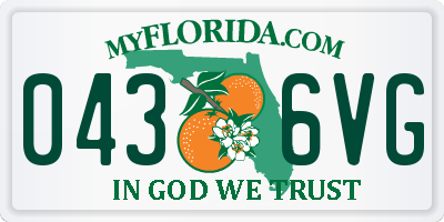 FL license plate 0436VG