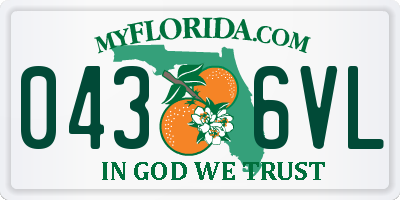 FL license plate 0436VL