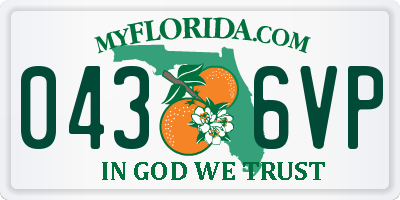 FL license plate 0436VP