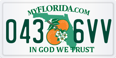 FL license plate 0436VV