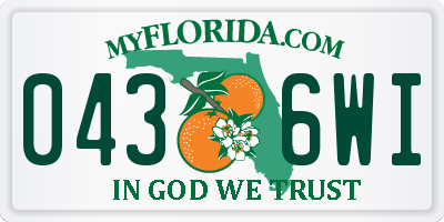 FL license plate 0436WI
