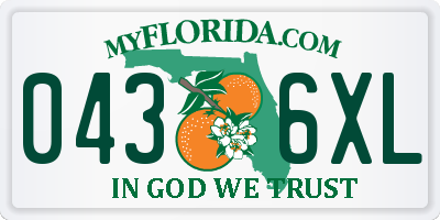 FL license plate 0436XL