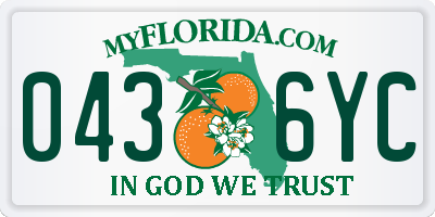 FL license plate 0436YC