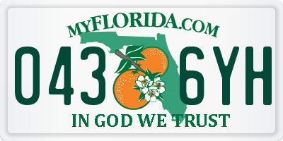 FL license plate 0436YH