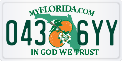 FL license plate 0436YY