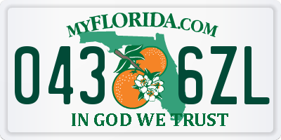 FL license plate 0436ZL