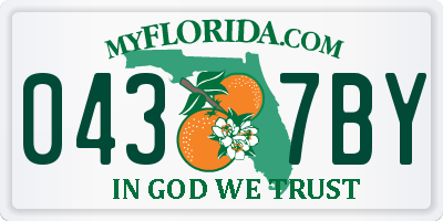 FL license plate 0437BY