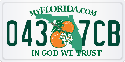 FL license plate 0437CB