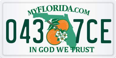 FL license plate 0437CE
