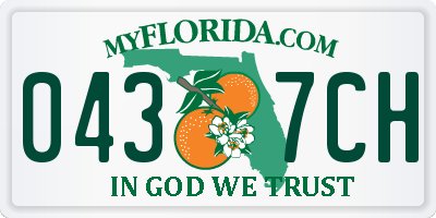 FL license plate 0437CH