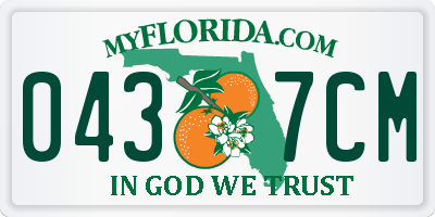 FL license plate 0437CM