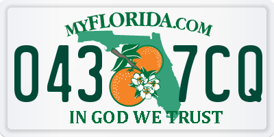 FL license plate 0437CQ