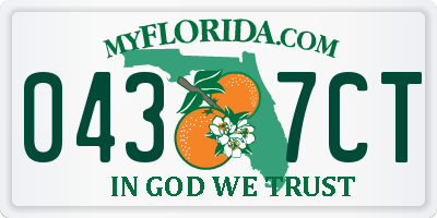 FL license plate 0437CT