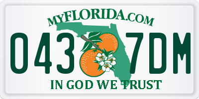FL license plate 0437DM