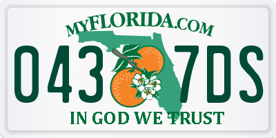 FL license plate 0437DS