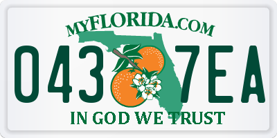 FL license plate 0437EA