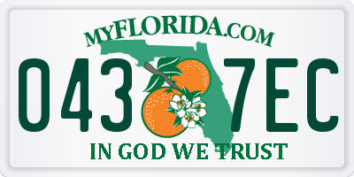 FL license plate 0437EC
