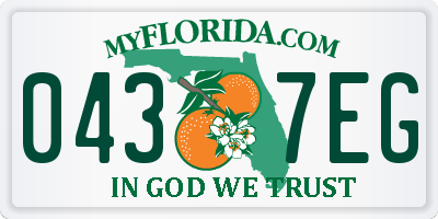 FL license plate 0437EG