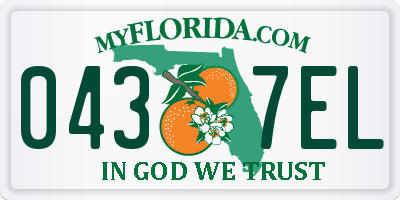 FL license plate 0437EL