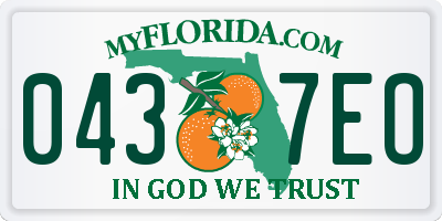 FL license plate 0437EO