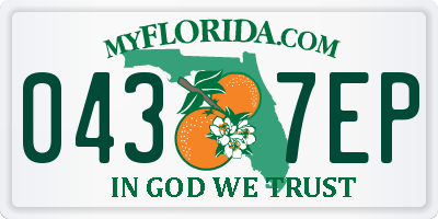 FL license plate 0437EP